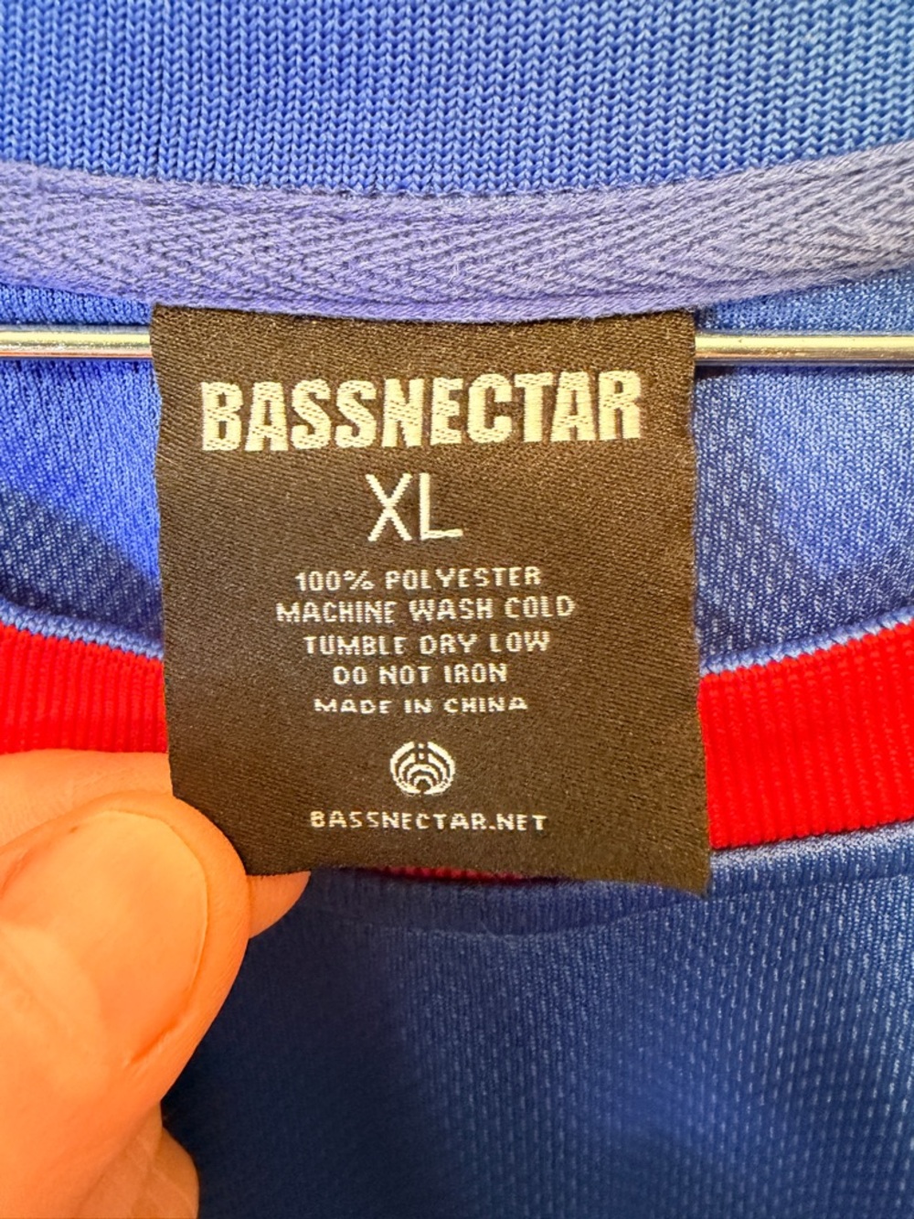 Bassnectar Jersey Adult Size XL Blue Red Music Techno 808 Dance EDM Embroidered - Picture 3 of 9